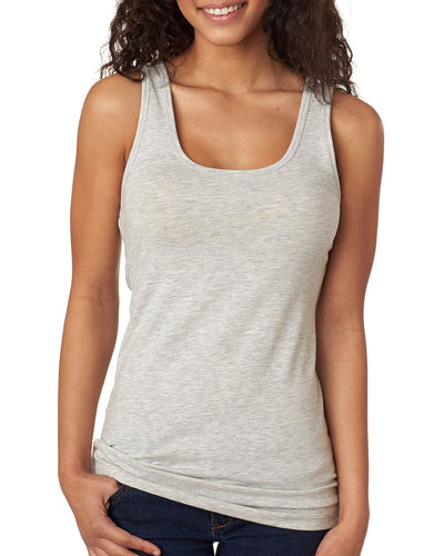 Women's Spandex Jersey Racerback Tank - Light Heather Gray
