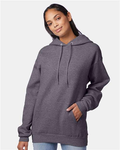 Hanes P170 Charcoal Heather — on model front
