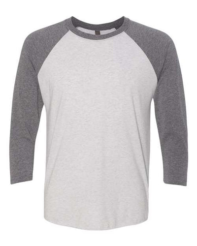 Next Level 6051 Premium Heather Sleeves/ Heather White Body — front