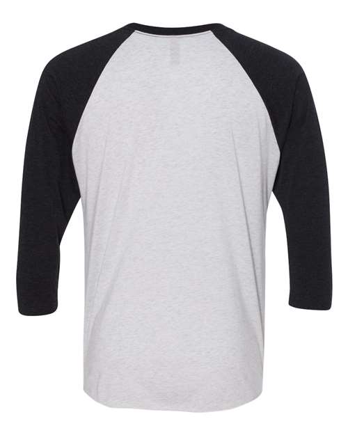 Next Level 6051 Vintage Black Sleeves/ Heather White Body — back