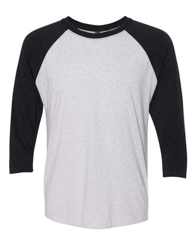 Next Level 6051 Vintage Black Sleeves/ Heather White Body — front