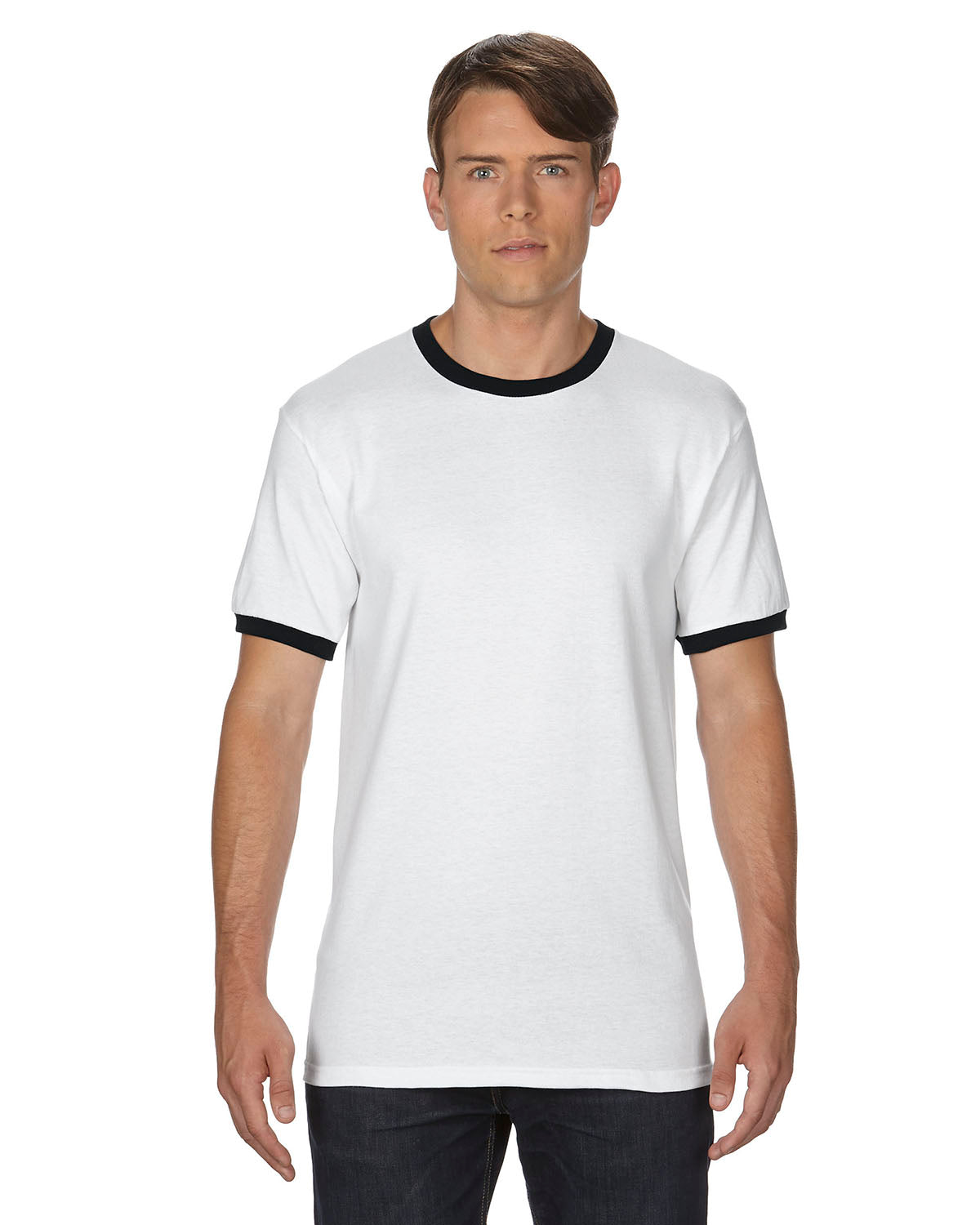 Unisex Ringer T-Shirt - White / Black