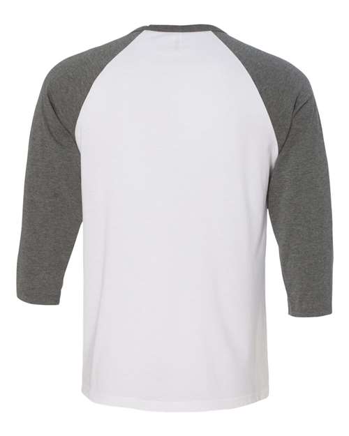 BELLA + CANVAS 3200 White/ Deep Heather — back