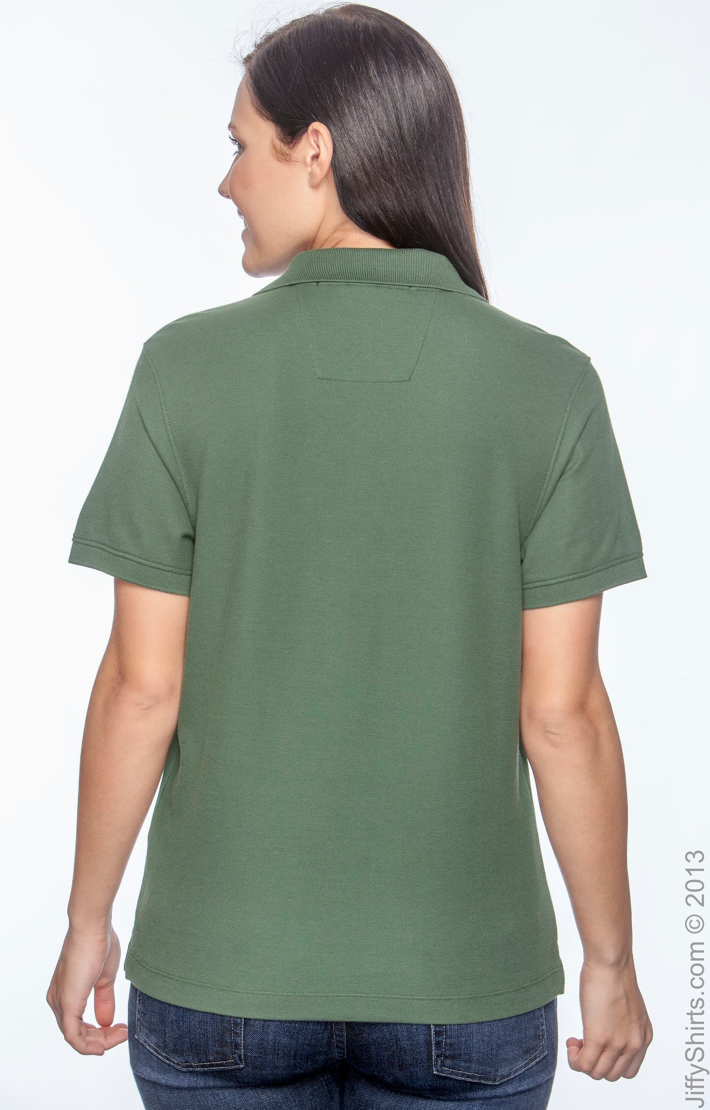 Women's Pima Piqué Short-Sleeve Y-Collar Polo - Forest