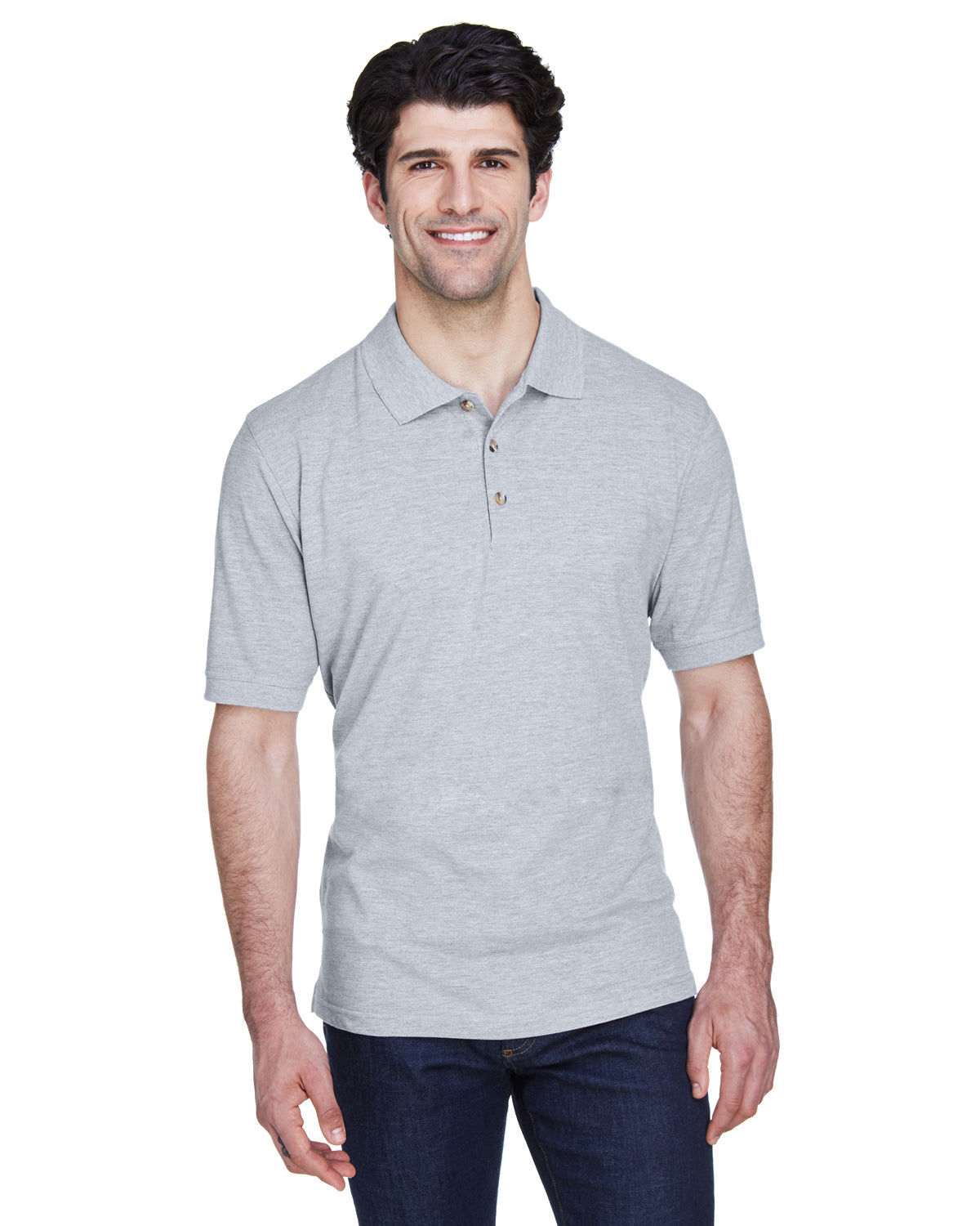 Men's Classic Piqu�� Polo - Heather Gray