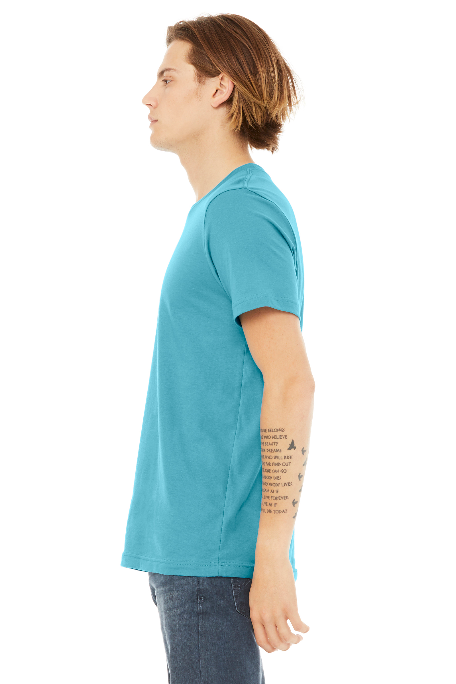 Unisex Heather CVC T-Shirt - Heather Aqua