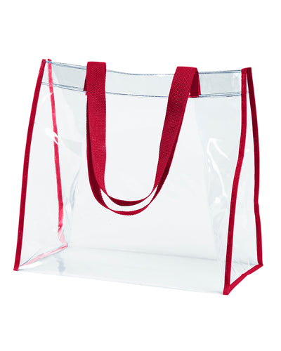 Clear PVC Tote - Red