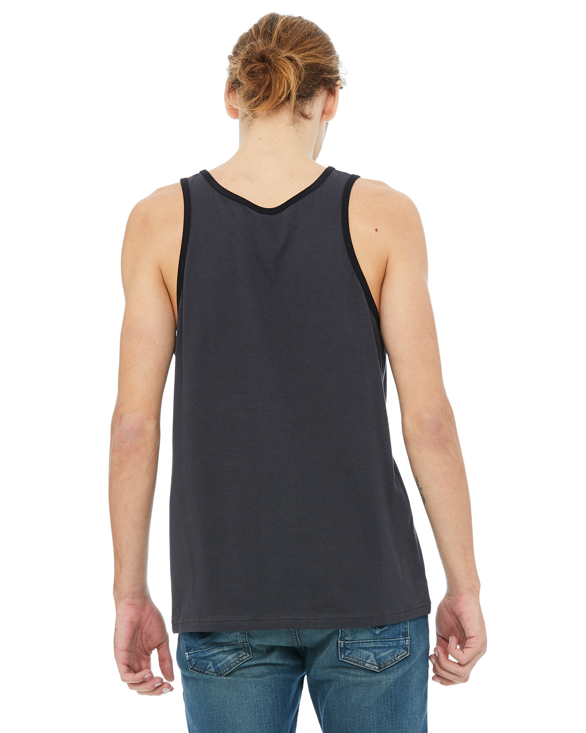 Unisex Jersey Tank - Dark Gray / Black