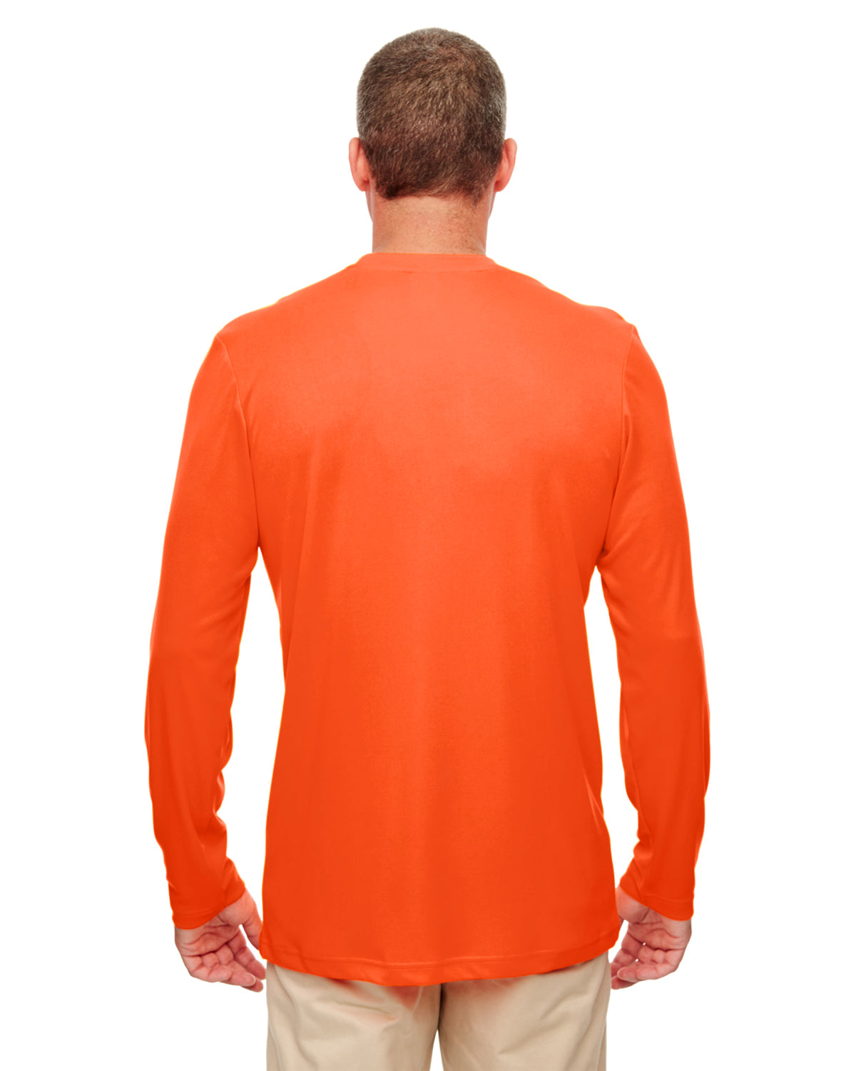 Men's Cool & Dry Performance Long-Sleeve Top - Bright Orange