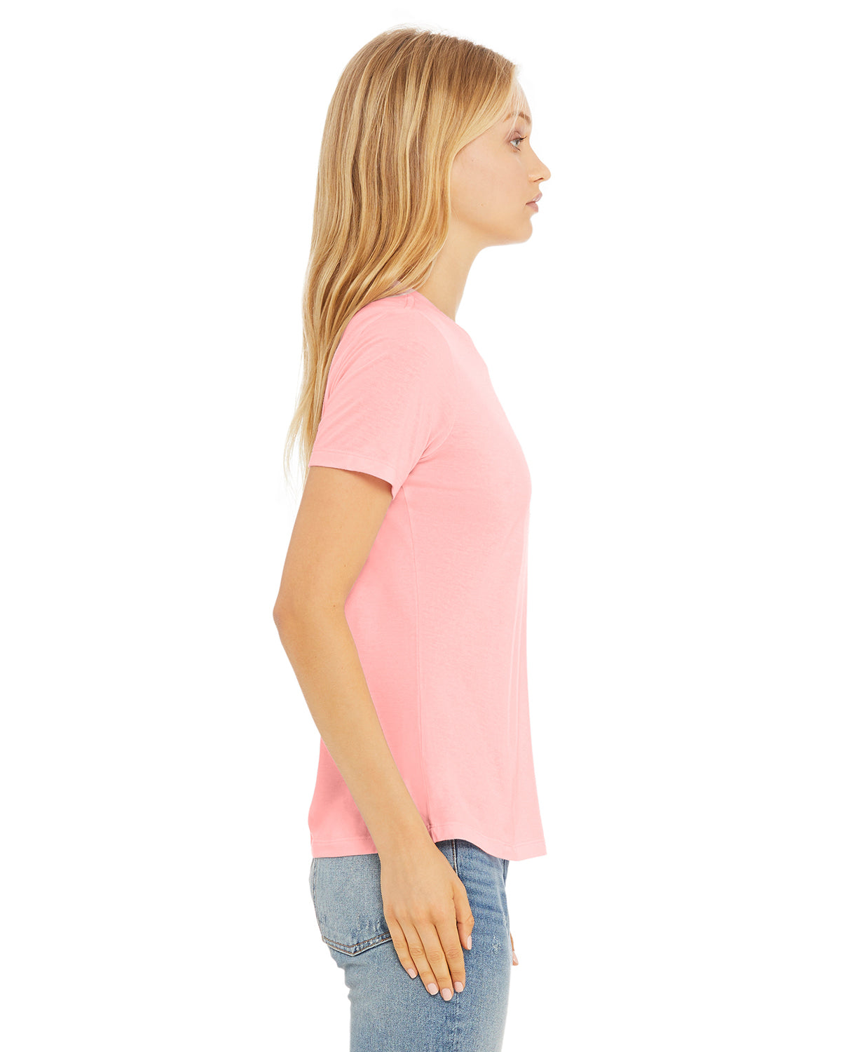 Women's Triblend Relaxed Jersey Short-Sleeve T-Shirt - Pink Triblend