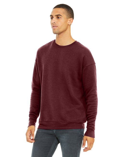 Unisex Drop Shoulder Fleece - Maroon