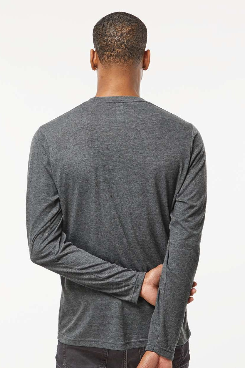 Unisex Poly-Rich Long Sleeve Tee - Heather Charcoal