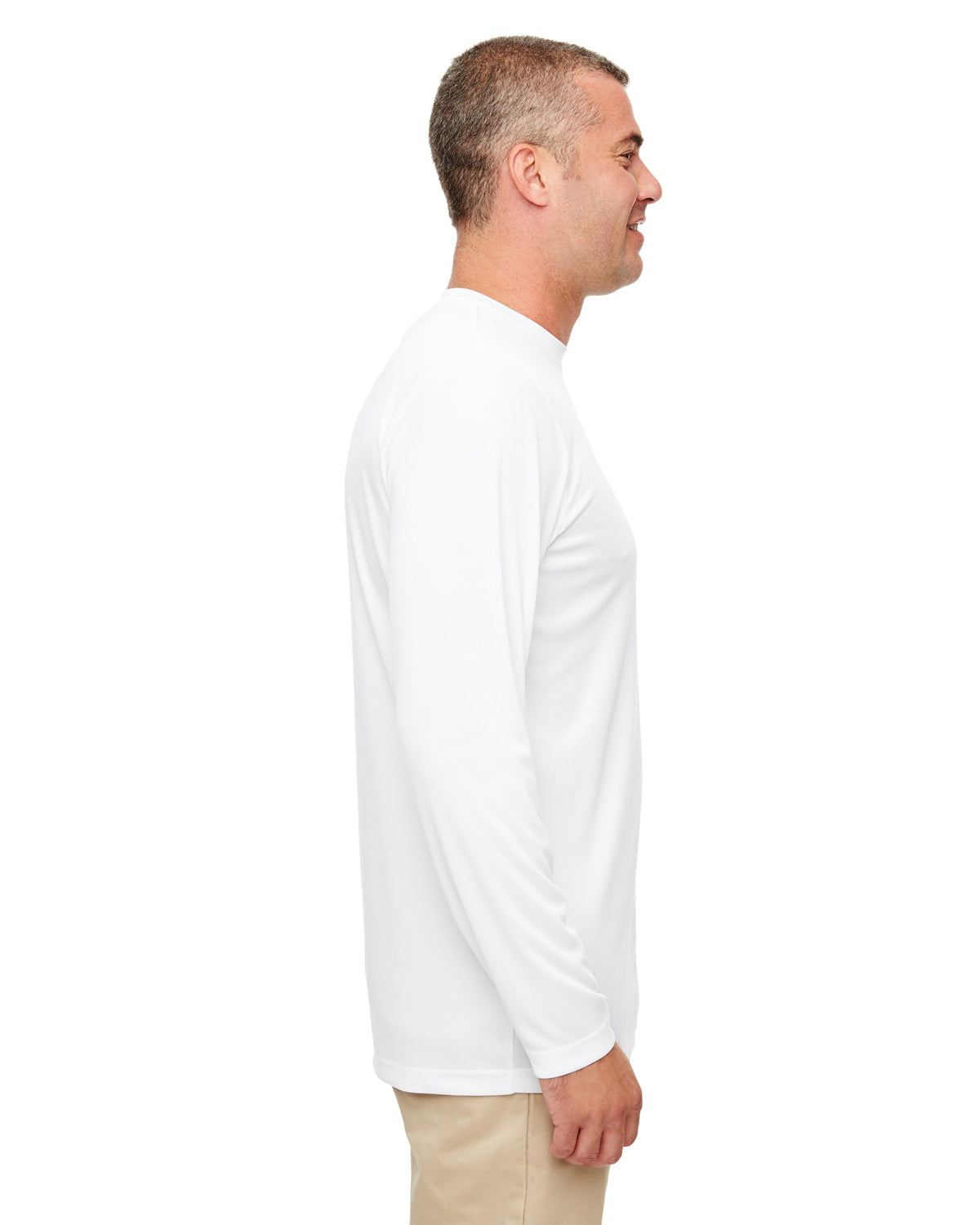 Men's Cool & Dry Performance Long-Sleeve Top - White