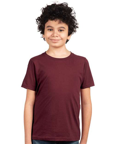 Next Level 3310 Maroon — on model front