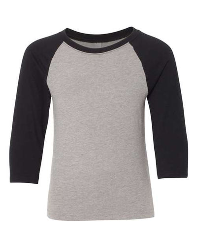 Next Level 3352 Black Sleeves/ Dark Heather Grey Body — front
