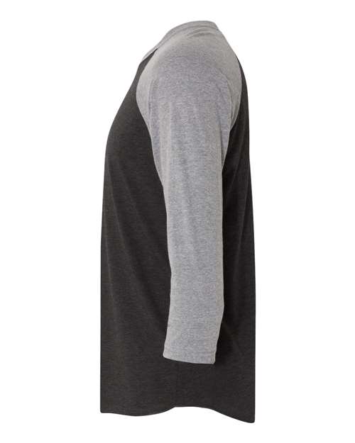 Next Level 6051 Premium Heather Sleeves/ Vintage Black Body — direct side