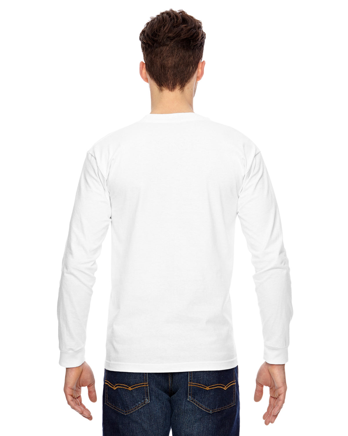 Unisex 100% Cotton Long Sleeve T-Shirt - White