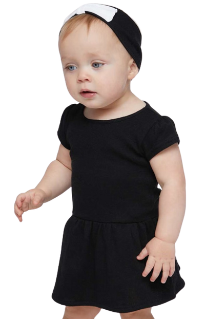 Infant Baby Rib Dress - Black