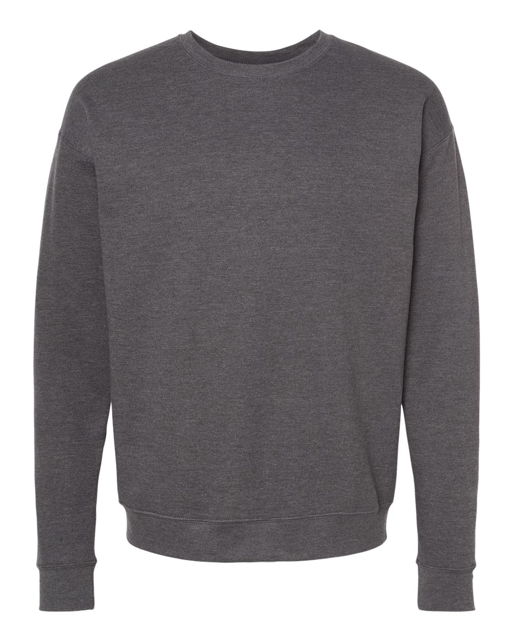 Unisex Fleece Crew - Heather Charcoal