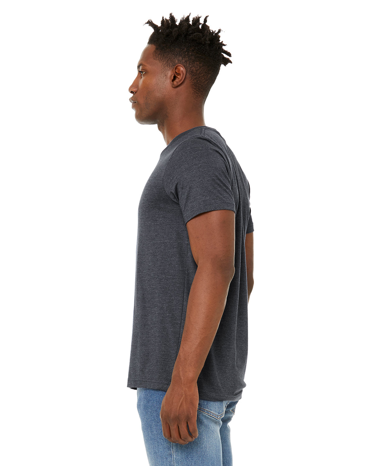 Unisex Sueded T-Shirt - Heather Midnight Navy