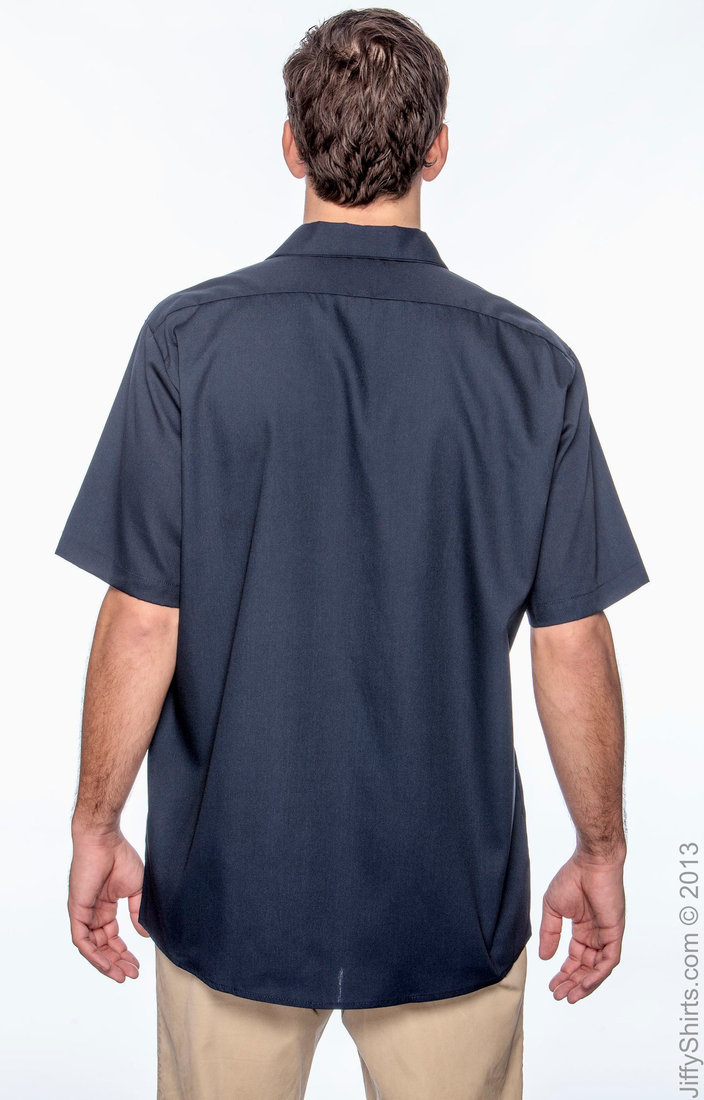 Men's Industrial Short-Sleeve Work Shirt - Dark Navy