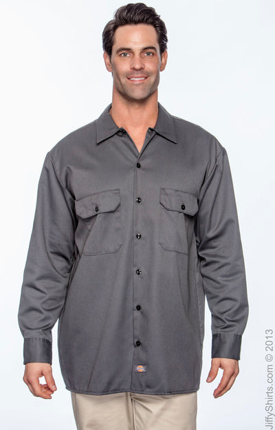 Unisex Long-Sleeve Work Shirt - Charcoal