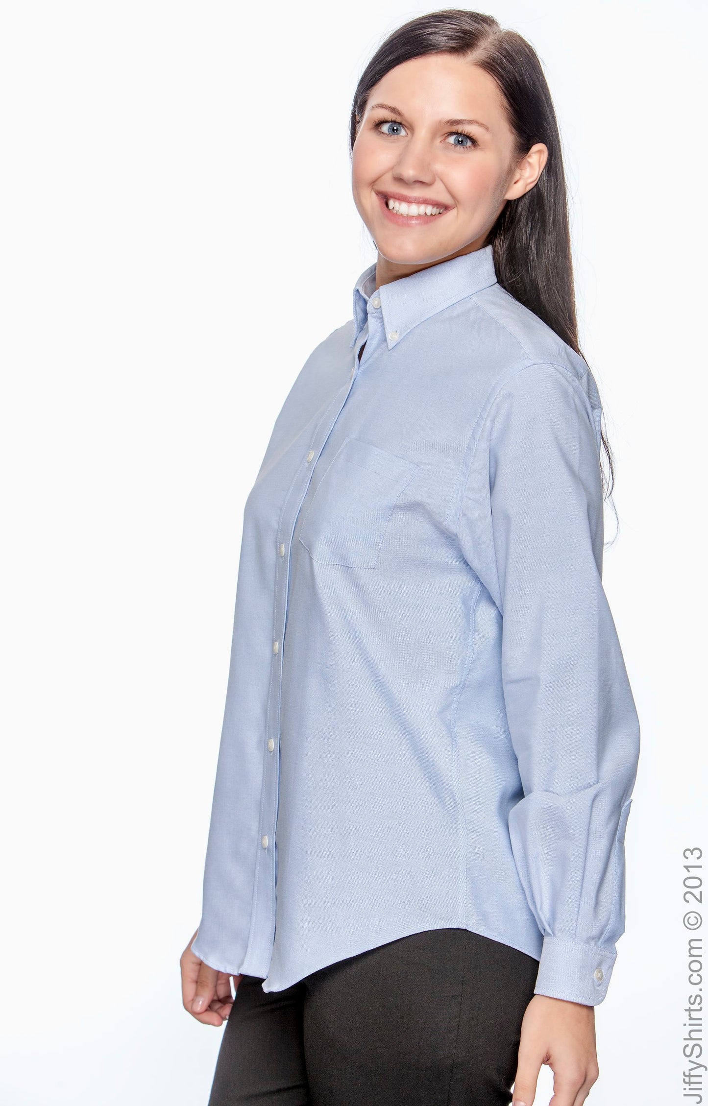 Women's Classic Long-Sleeve Oxford - Light Blue