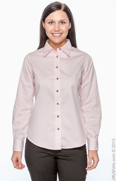 Women's Easy Blend™ Long-Sleeve Twill Shirt with Stain-Release - Blush