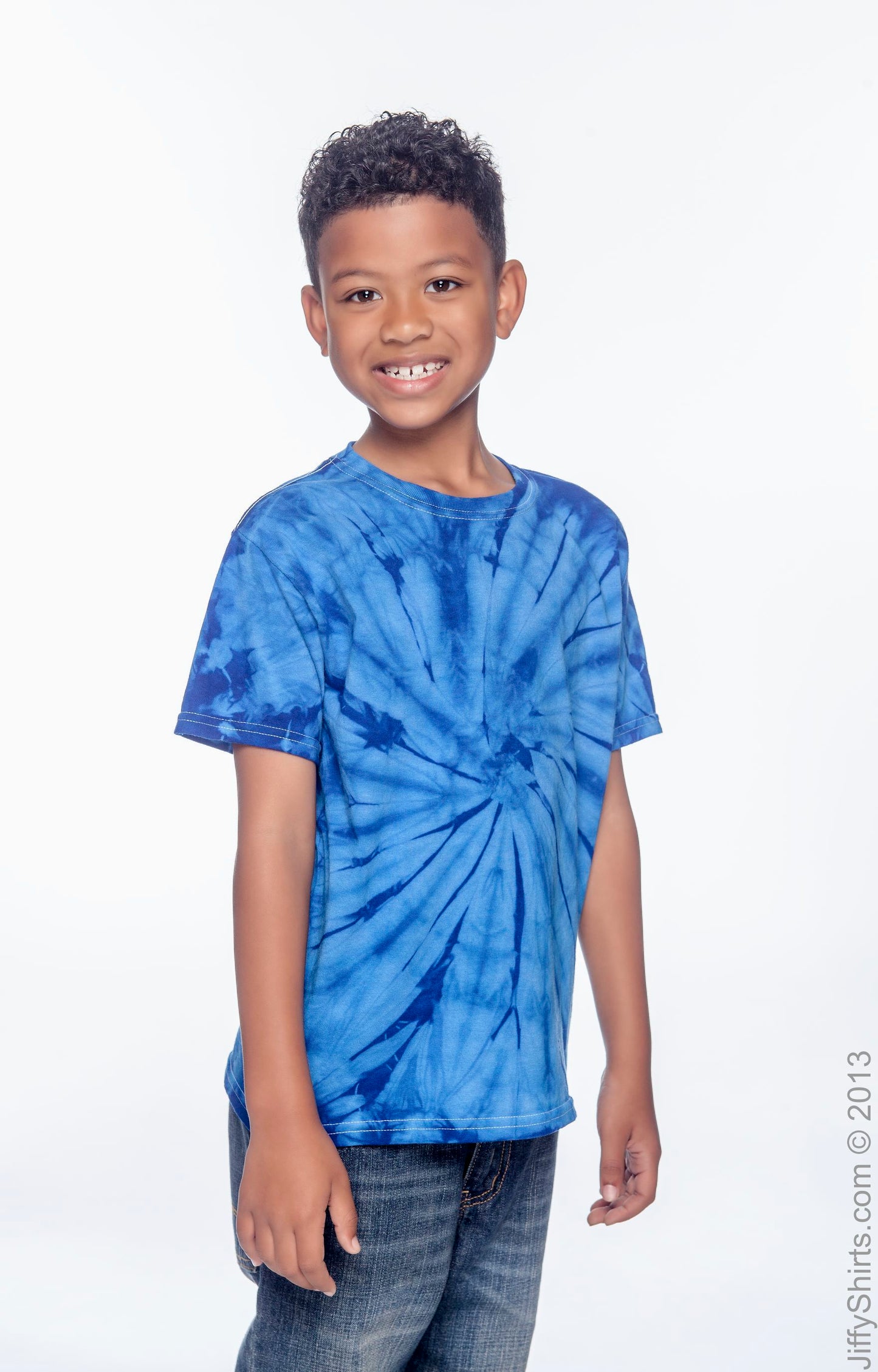 Youth 100% Cotton Spider T-Shirt - Spider Royal