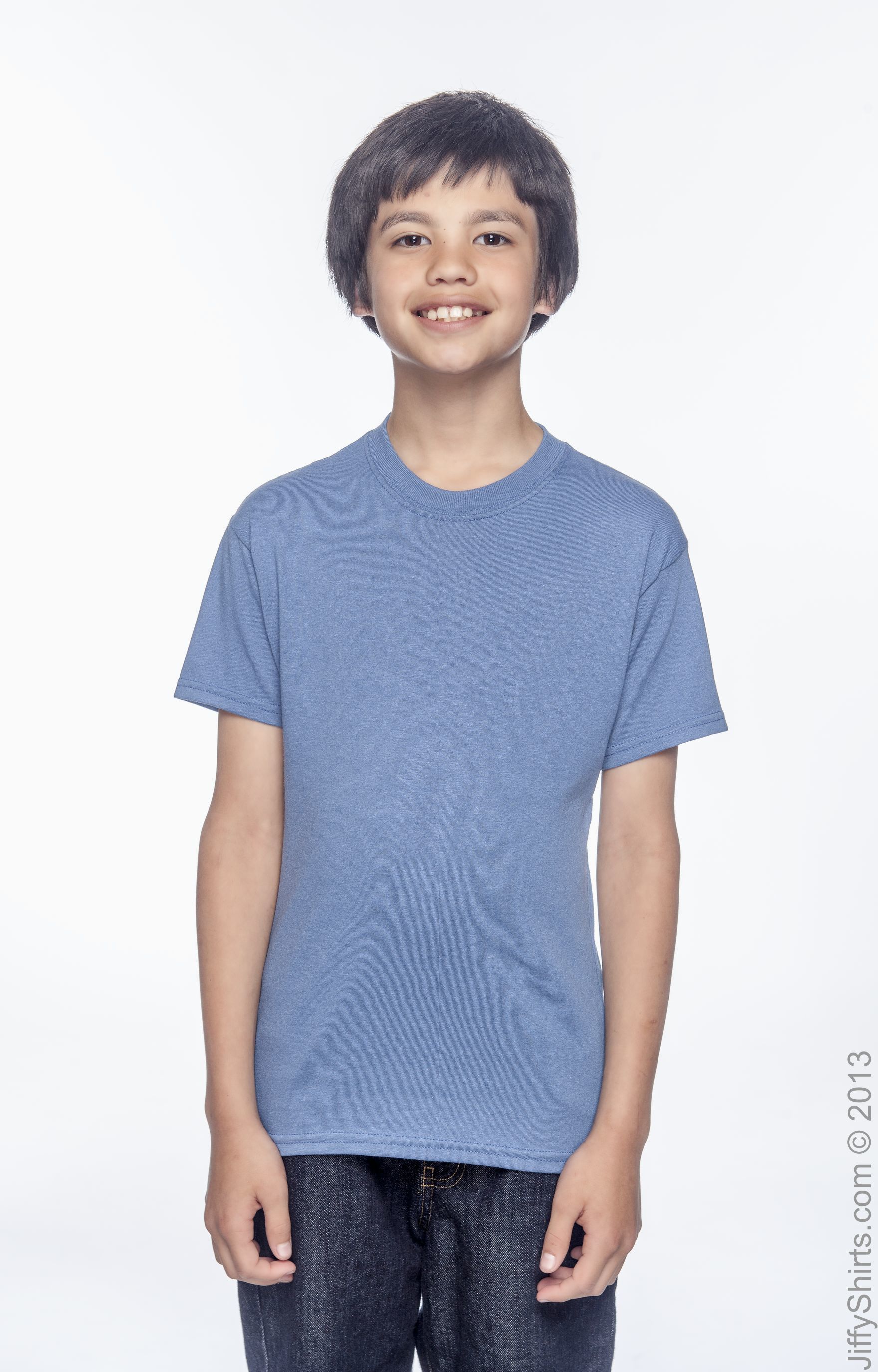 Youth 50/50 Ecosmart® Short Sleeve Tee - Denim Blue