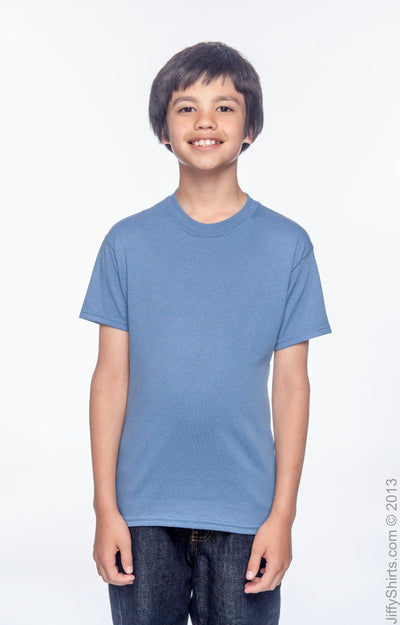 Youth 50/50 Ecosmart® Short Sleeve Tee - Denim Blue