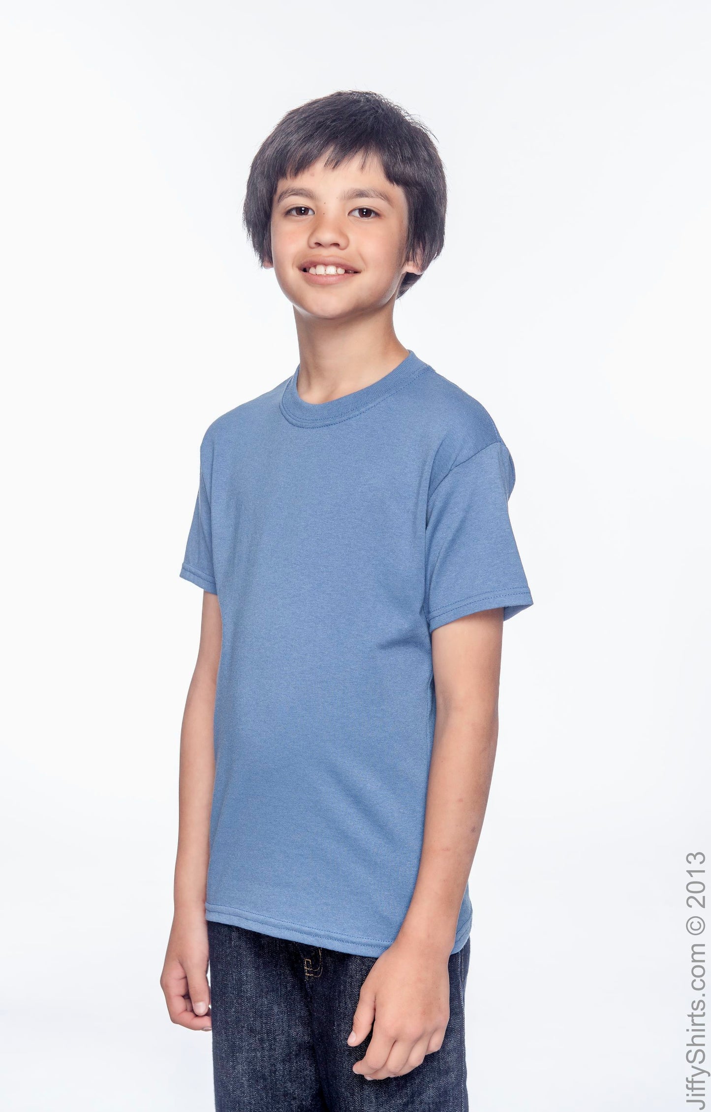 Youth 50/50 Ecosmart® Short Sleeve Tee - Denim Blue