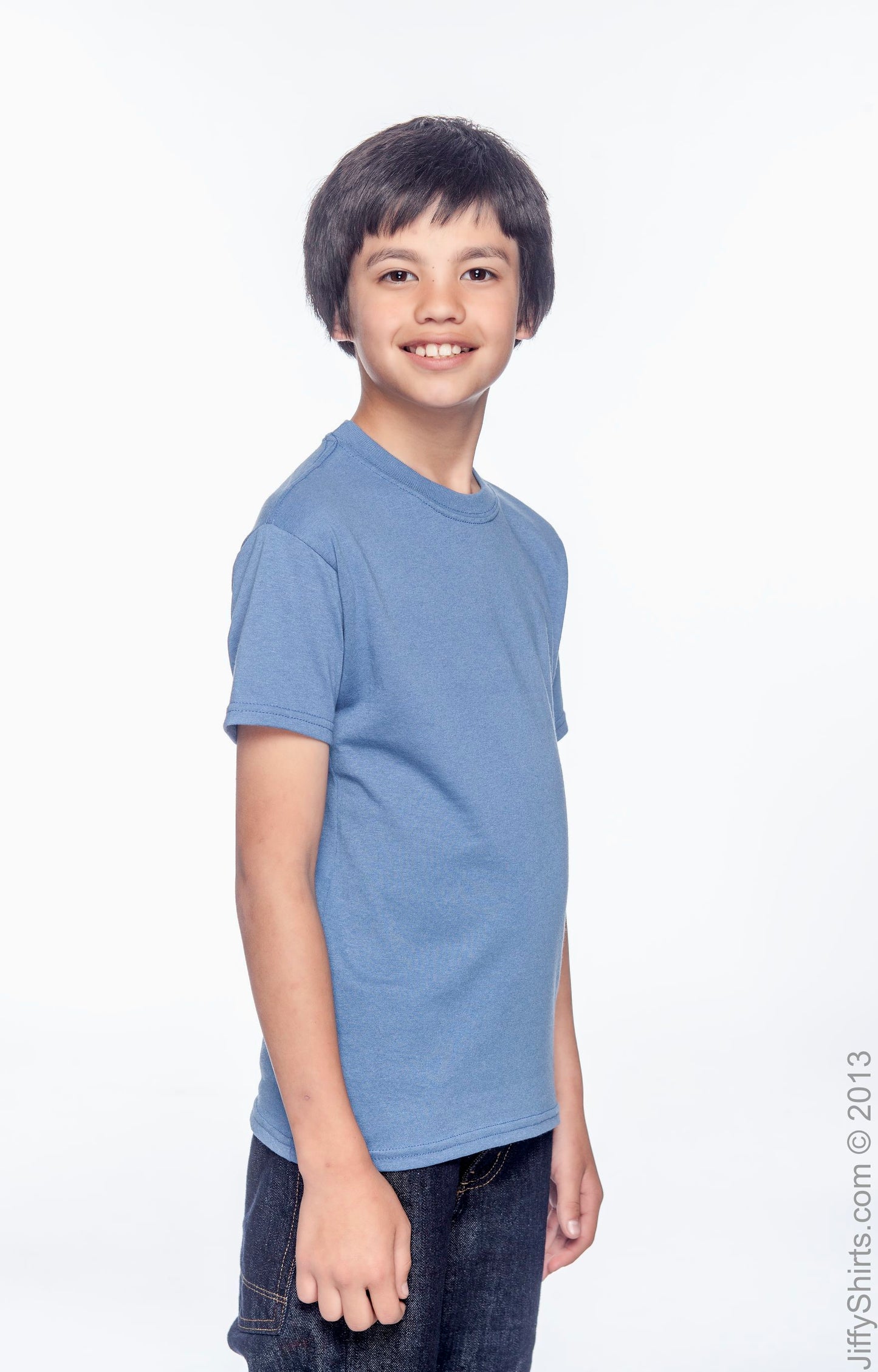 Youth 50/50 Ecosmart® Short Sleeve Tee - Denim Blue