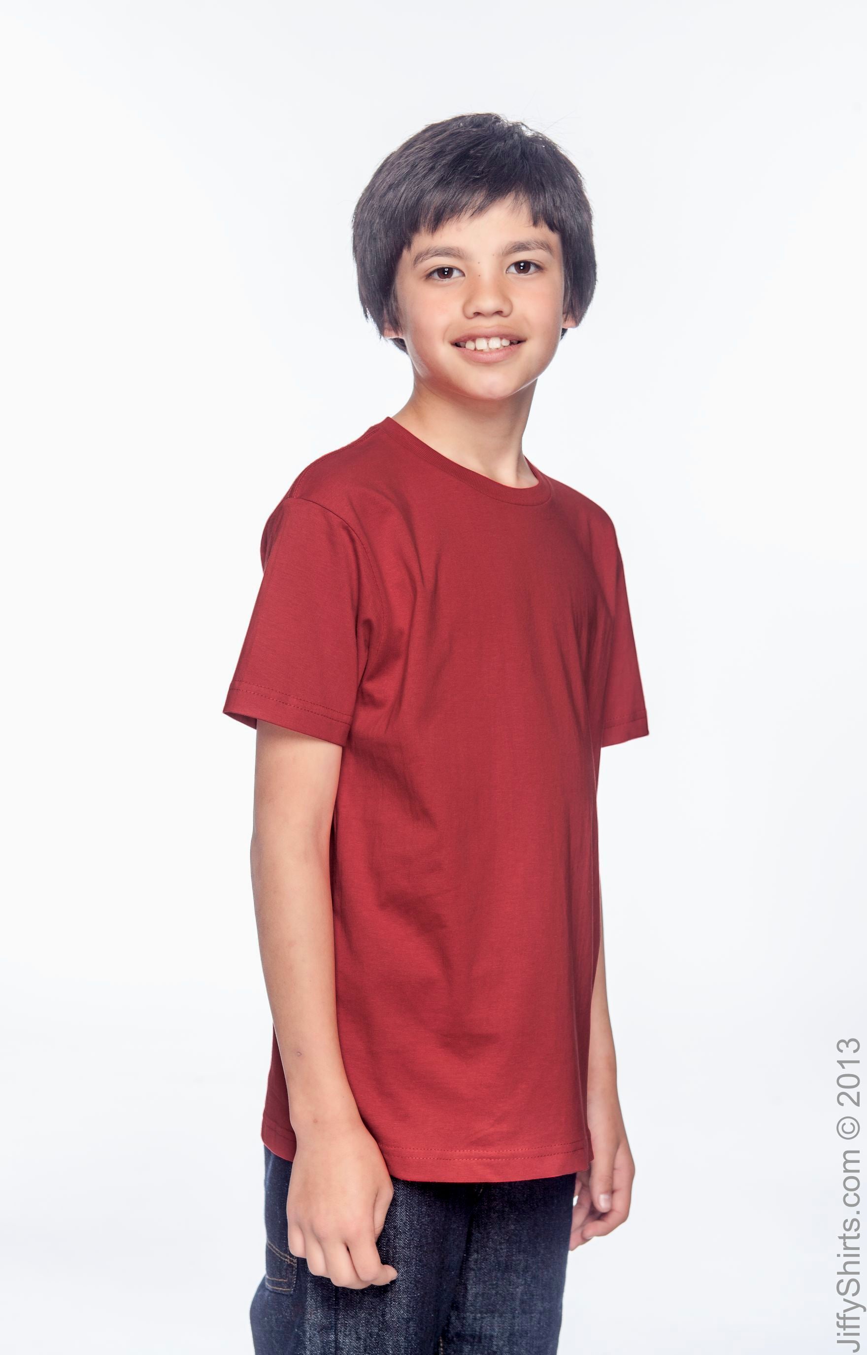 Youth Fine Jersey T-Shirt - Red