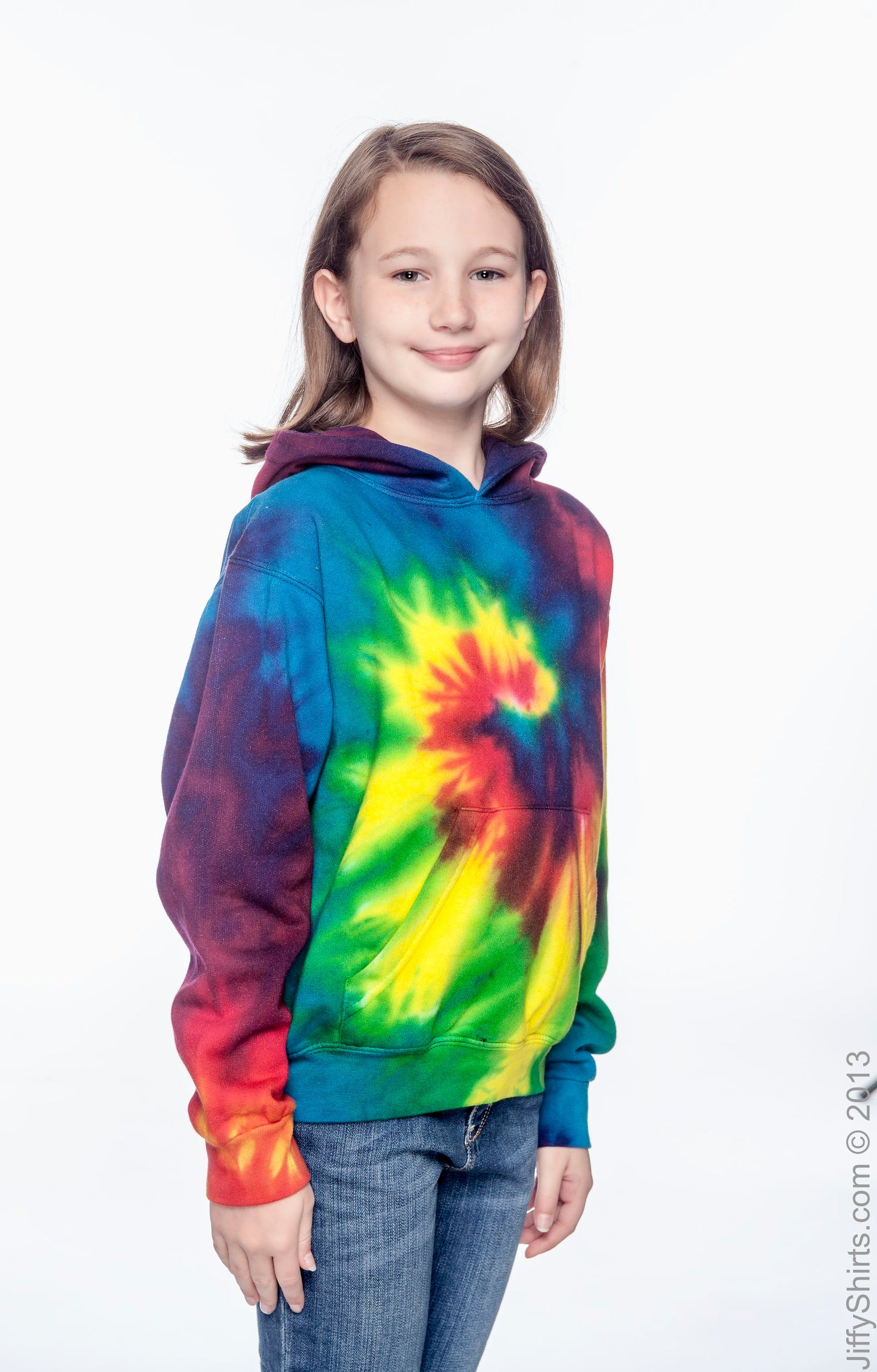 Youth Tie-Dyed Pullover Hoodie - Reactive Rainbow