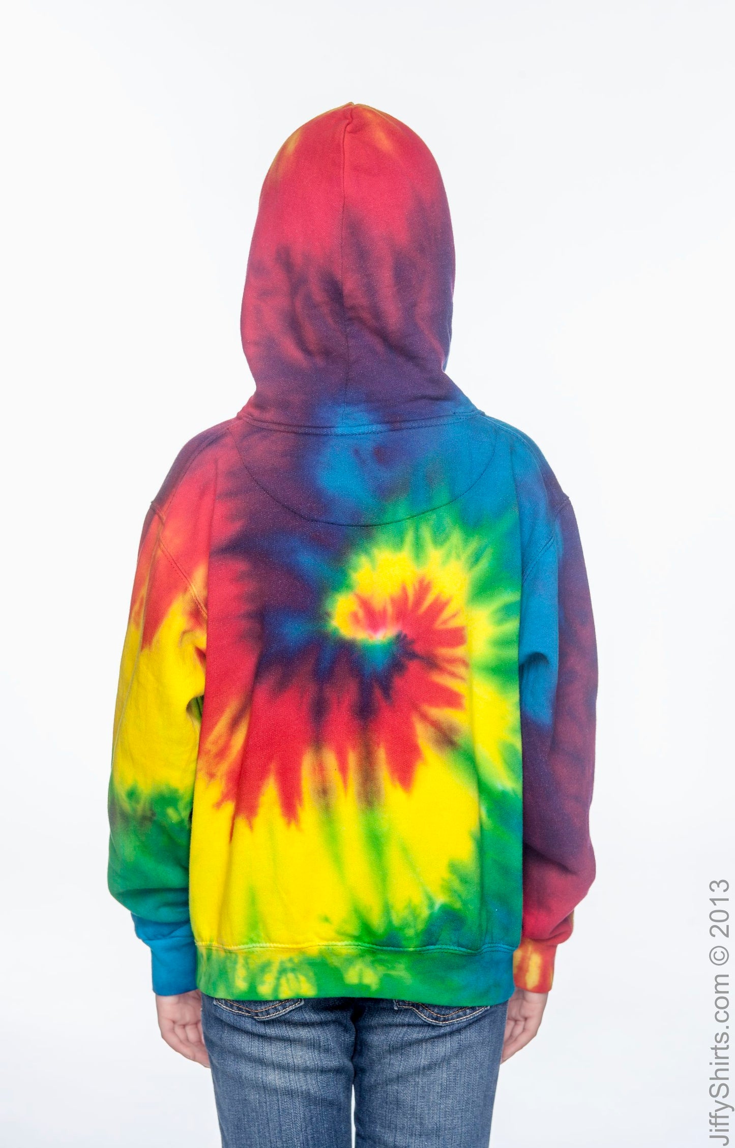 Youth Tie-Dyed Pullover Hoodie - Reactive Rainbow