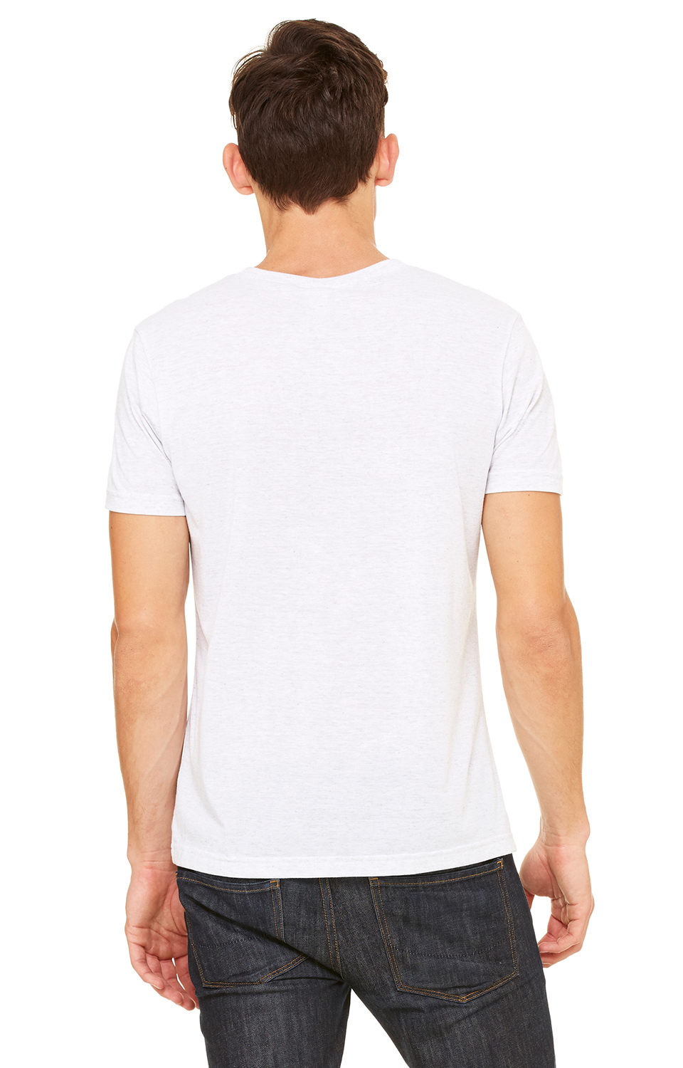 Men's Triblend Short-Sleeve Henley - White Fleck Triblend