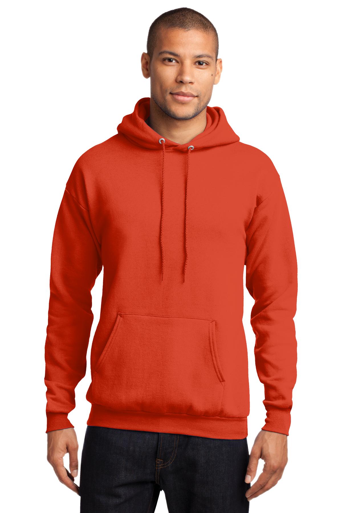 Unisex Core Fleece Pullover Hoodie - Orange