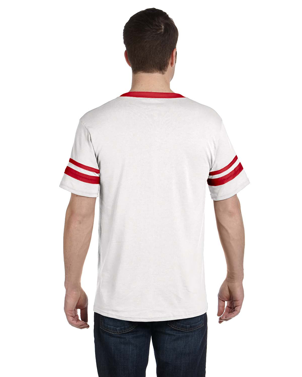 Unisex Sleeve Stripe Jersey - White / Red