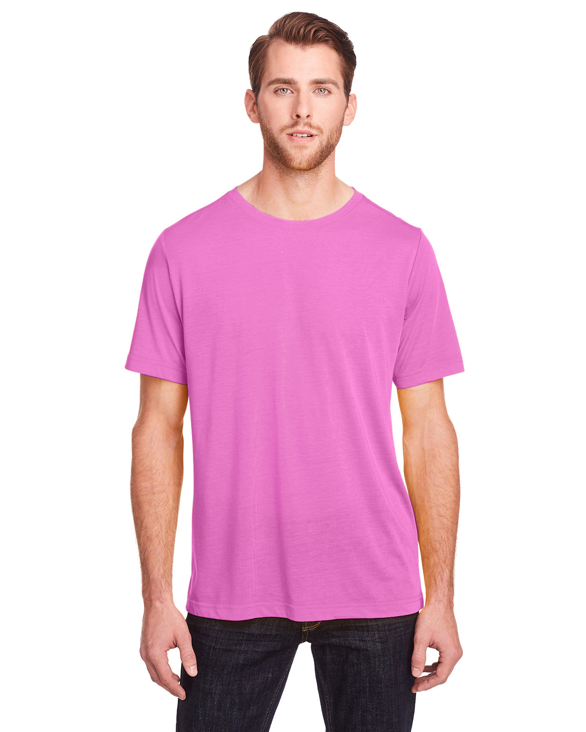 Unisex Fusion ChromaSoft™ Performance T-Shirt - Charity Pink