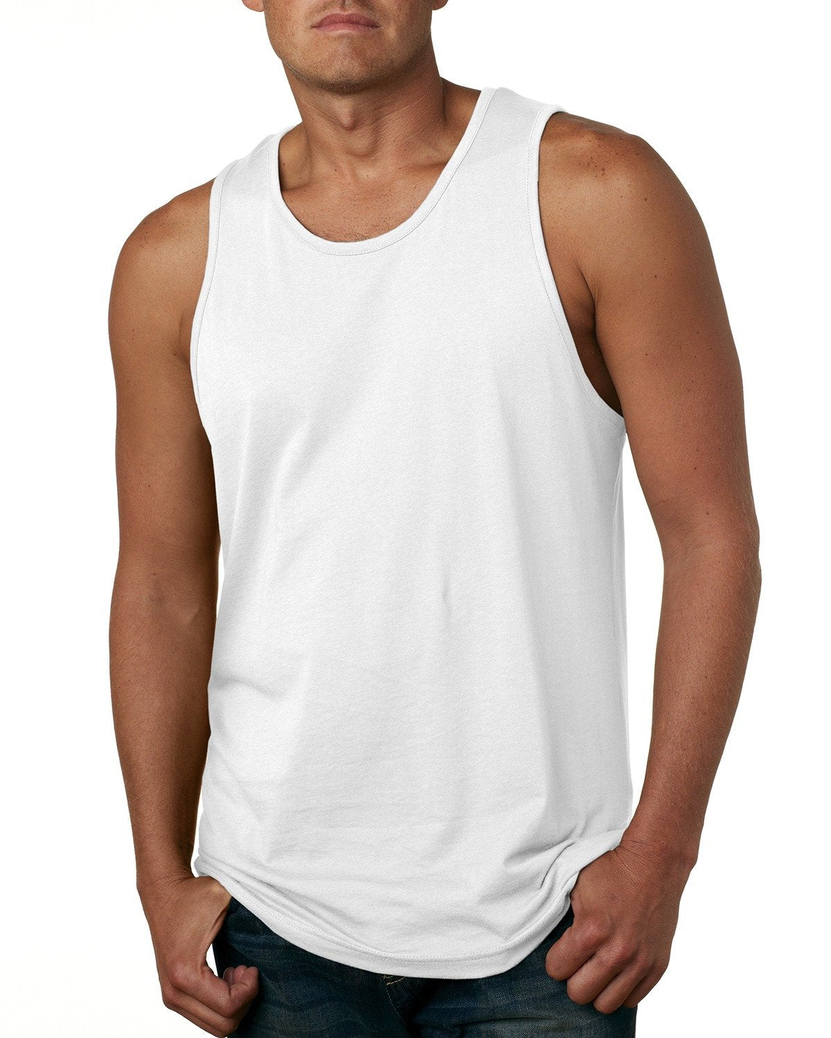 Men's Cotton Tank - White