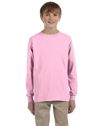 Youth Ultra Cotton® 6 oz. Long-Sleeve T-Shirt - Light Pink