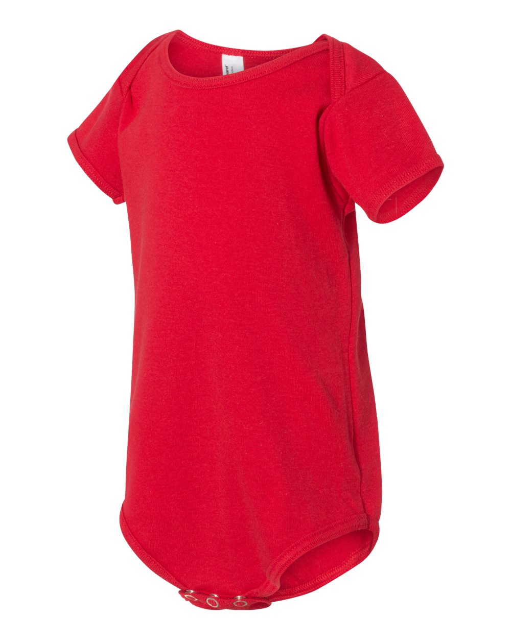 Infant Baby Rib Short-Sleeve One-Piece - Red