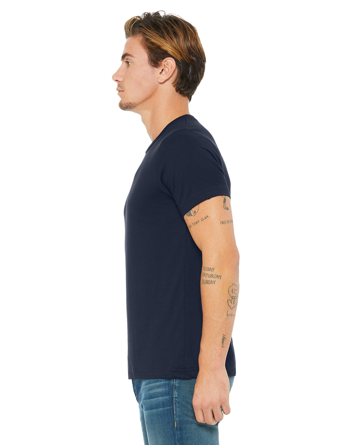 Unisex Poly-Cotton Short-Sleeve T-Shirt - Navy
