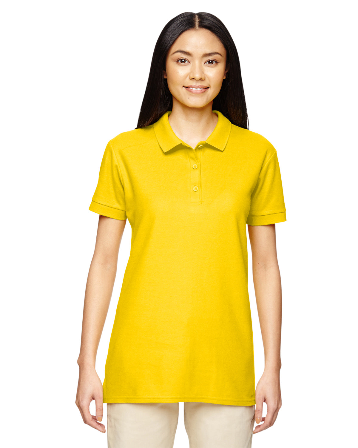 Women's Premium Cotton® Women's Double Piqué Polo - Daisy