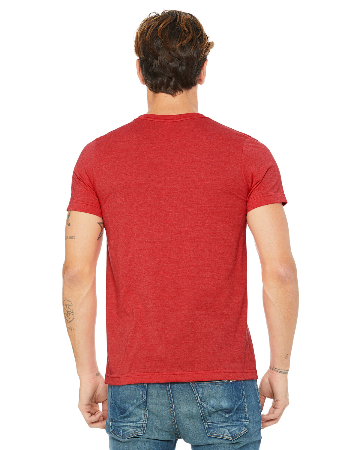 Unisex Heather CVC T-Shirt - Heather Red