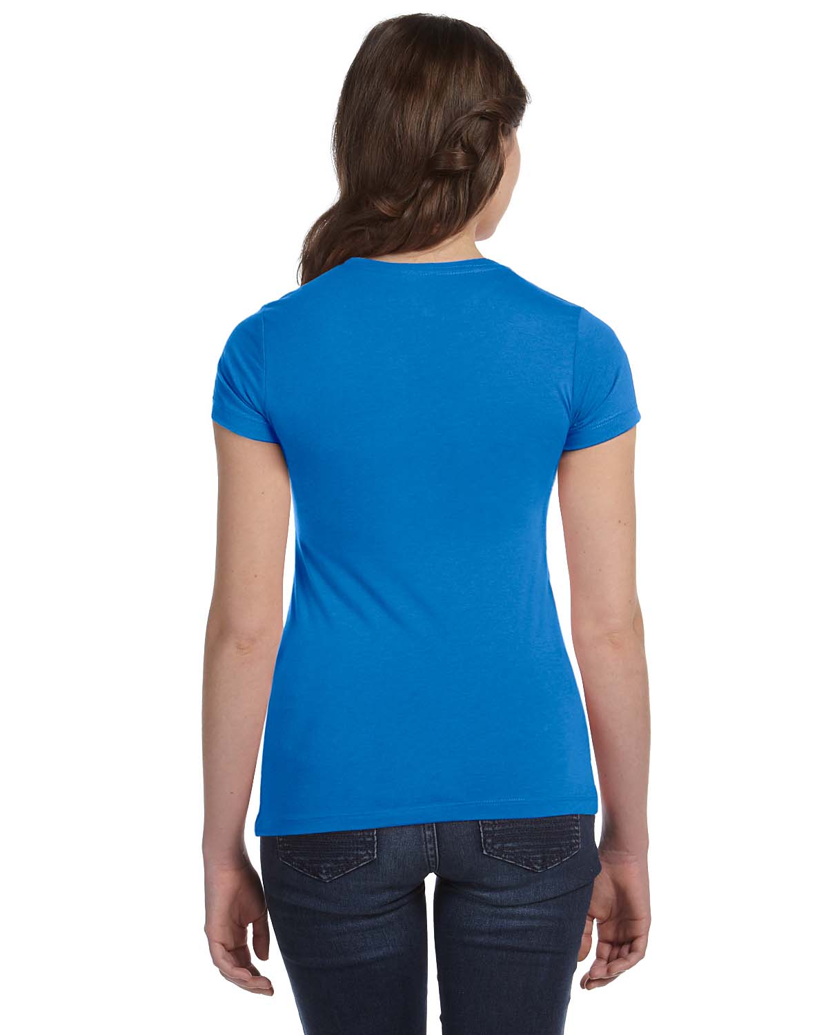 Women's Cotton/Polyester Tee - Neon Blue