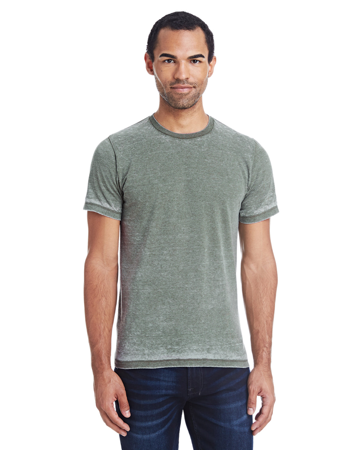 Unisex Acid Wash T-Shirt - Olive