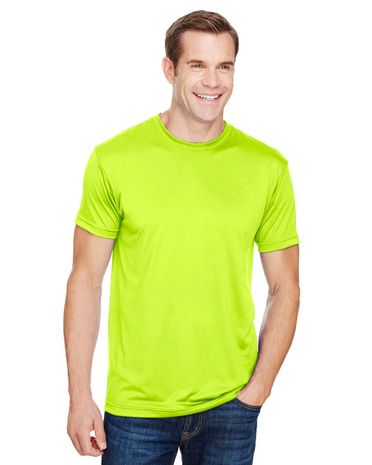 Unisex Polyester Performance T-Shirt - Lime Green