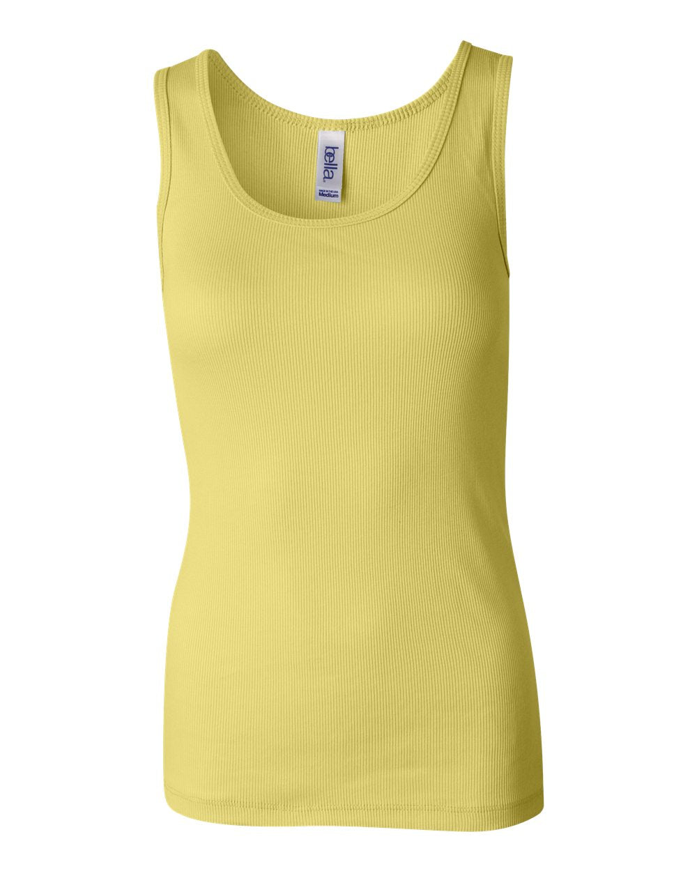 Women's 2x1 Rib Tank - Yellow